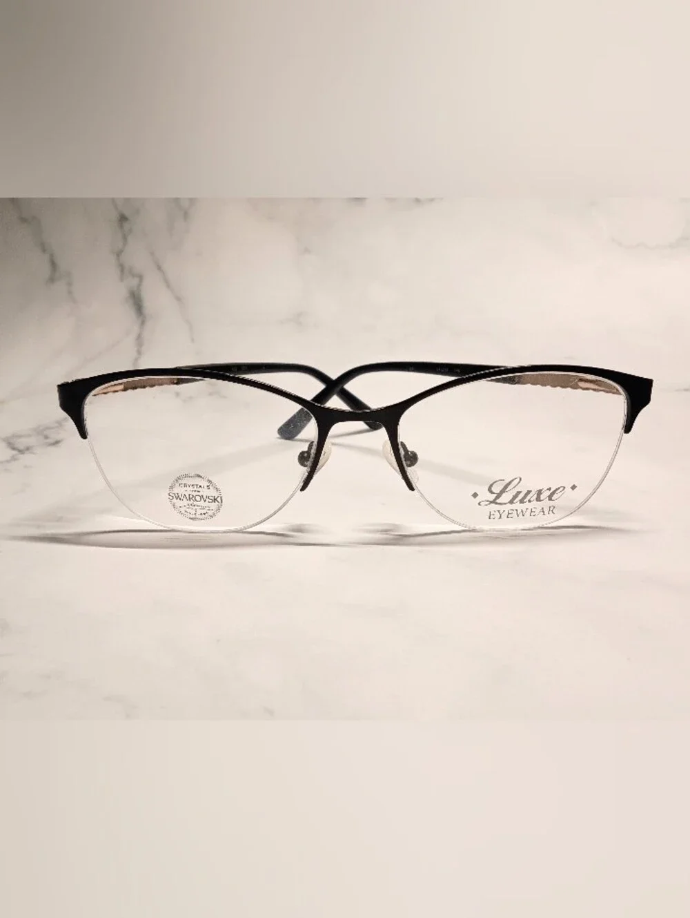 NEW prescription-ready, Semi Rimless Eyeglass Frame Glasses 54 18 140 cat eye